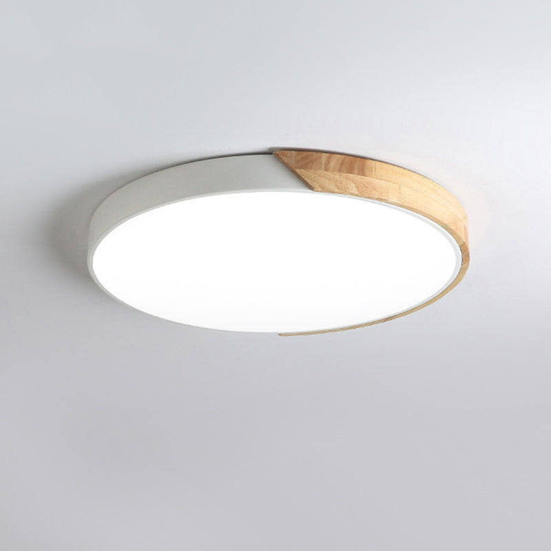 1-Head Round Flush Mount Ceiling Light Fixtures Modern Metal Led Flush Light