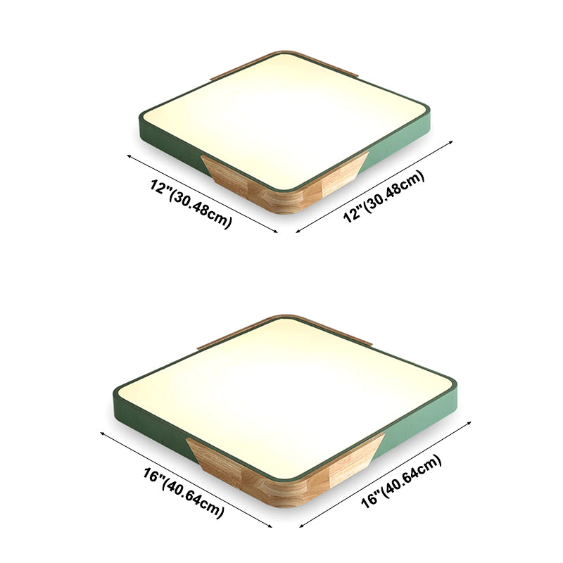 1-Head Round Flush Mount Ceiling Light Fixtures Modern Metal Led Flush Light