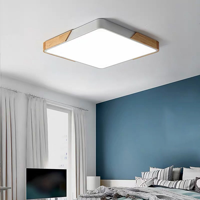 1-Head Round Flush Mount Ceiling Light Fixtures Modern Metal Led Flush Light