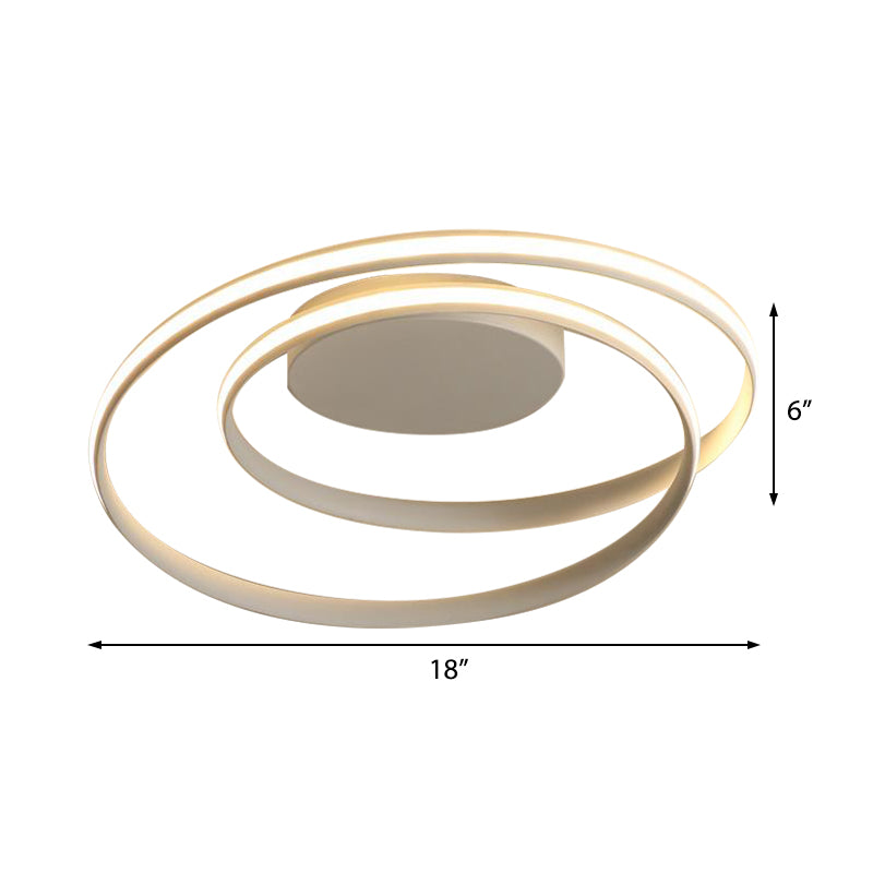Weiß/schwarz Kreis Deckenleuchten Unterputz Moderne 18 "/23.5" Beleuchtungsarmatur für Indoor