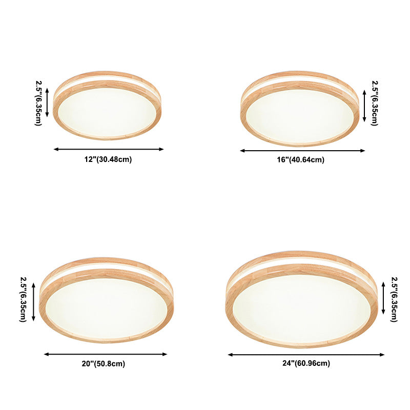 Plafonnier encastré en bois massif, lampe moderne pour bureau et salon