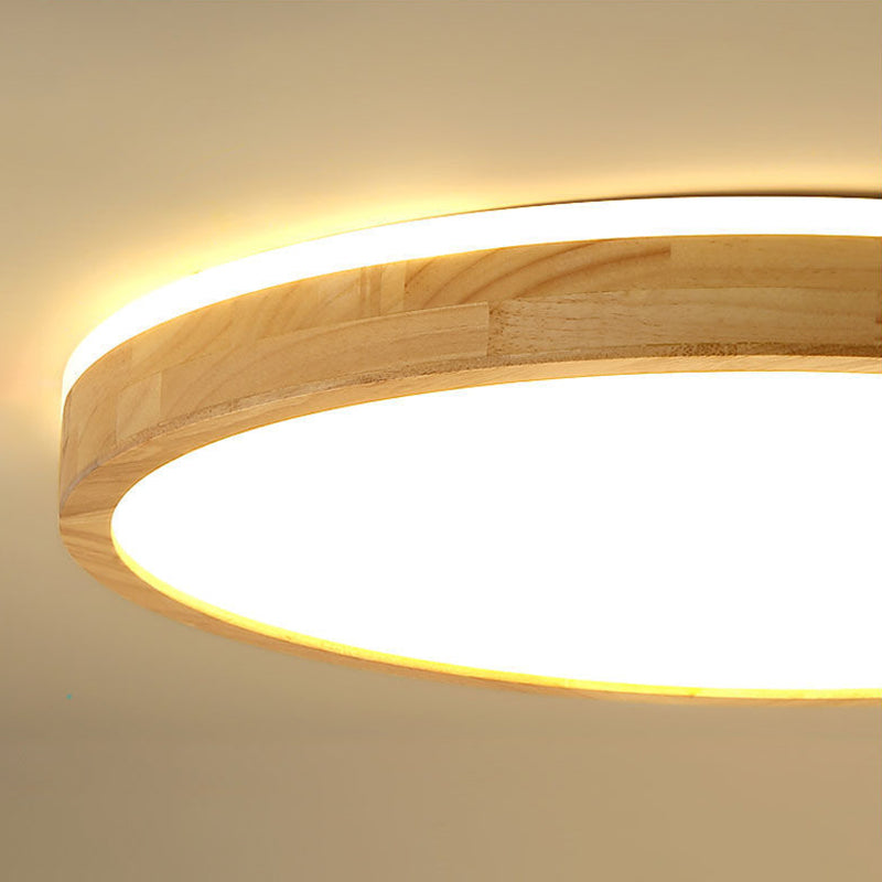 Plafonnier encastré en bois massif, lampe moderne pour bureau et salon