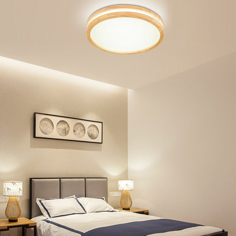 Plafonnier encastré en bois massif, lampe moderne pour bureau et salon