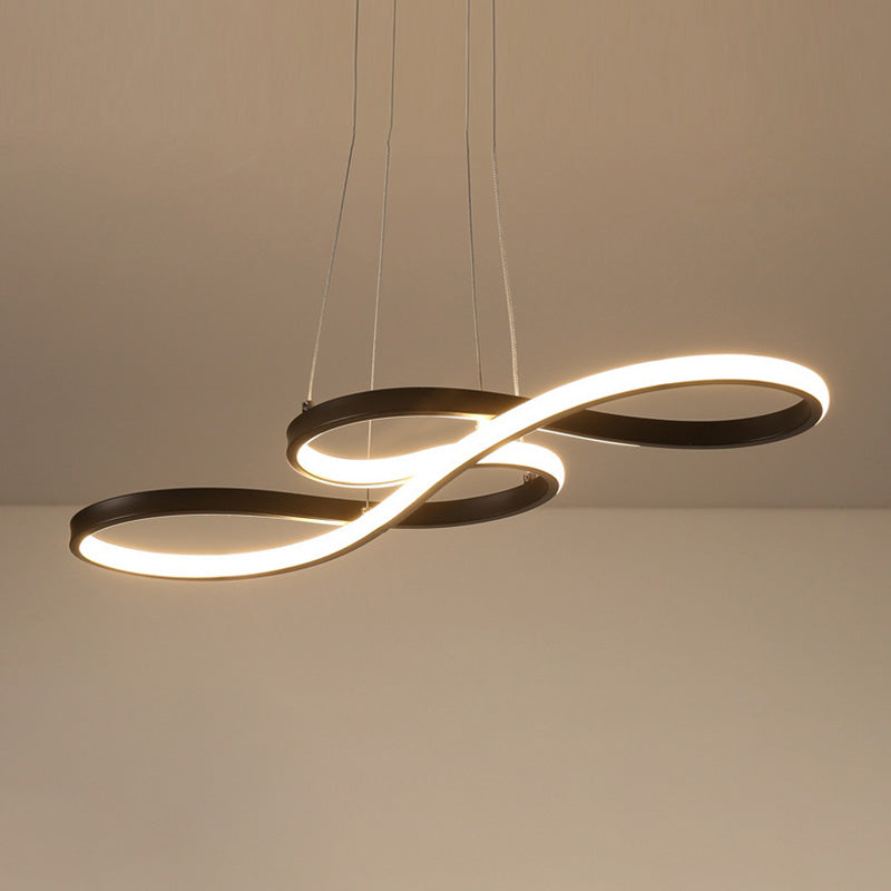 Moderne spiraalvormige kroonluchter LED Acryl Suspension Light voor Foyer Living Room Slaapkamer