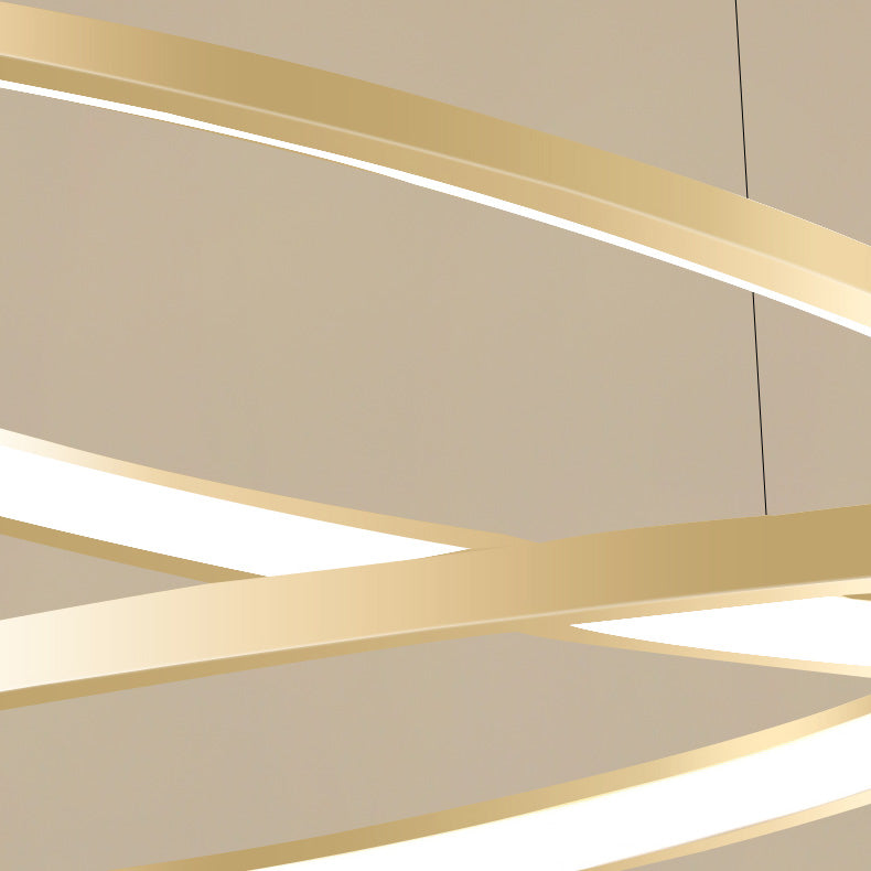 1 Light Twist Chandelier LED Modern Hanging Light Fixtures for Living Room Bedroom