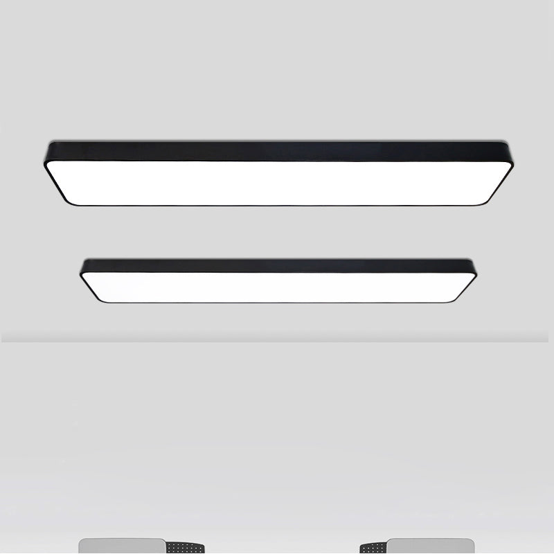 Moderne LED-strip flush mount plafond licht zwart & witte lamp voor kantoor