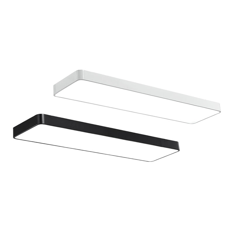 Moderne LED-strip flush mount plafond licht zwart & witte lamp voor kantoor