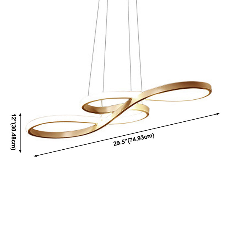 Twist LED kroonluchter acryl -led hanglampverlichting voor eetkamer slaapkamer