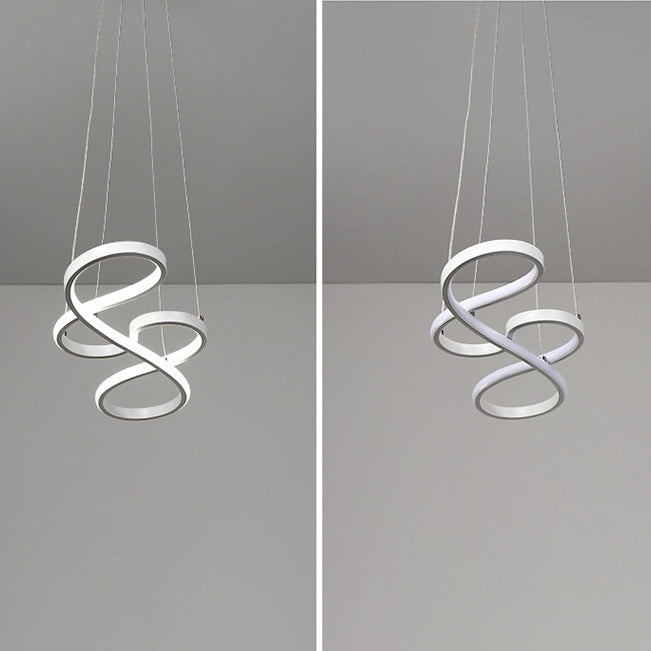 Twist LED kroonluchter acryl -led hanglampverlichting voor eetkamer slaapkamer