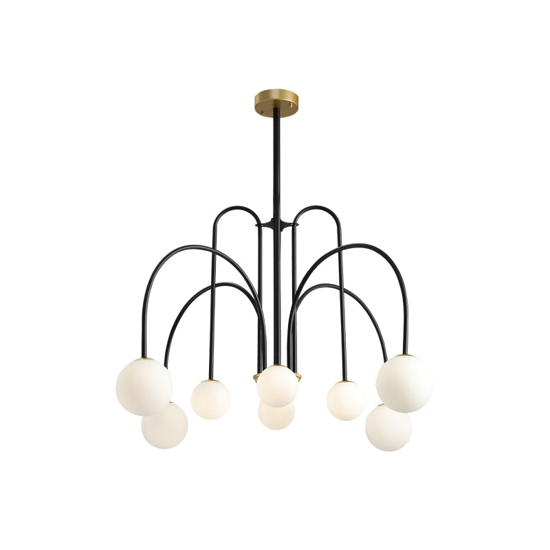 Lampadario opaco di vetro latte moderno di illuminazione lampadario moderno per la camera da letto del soggiorno