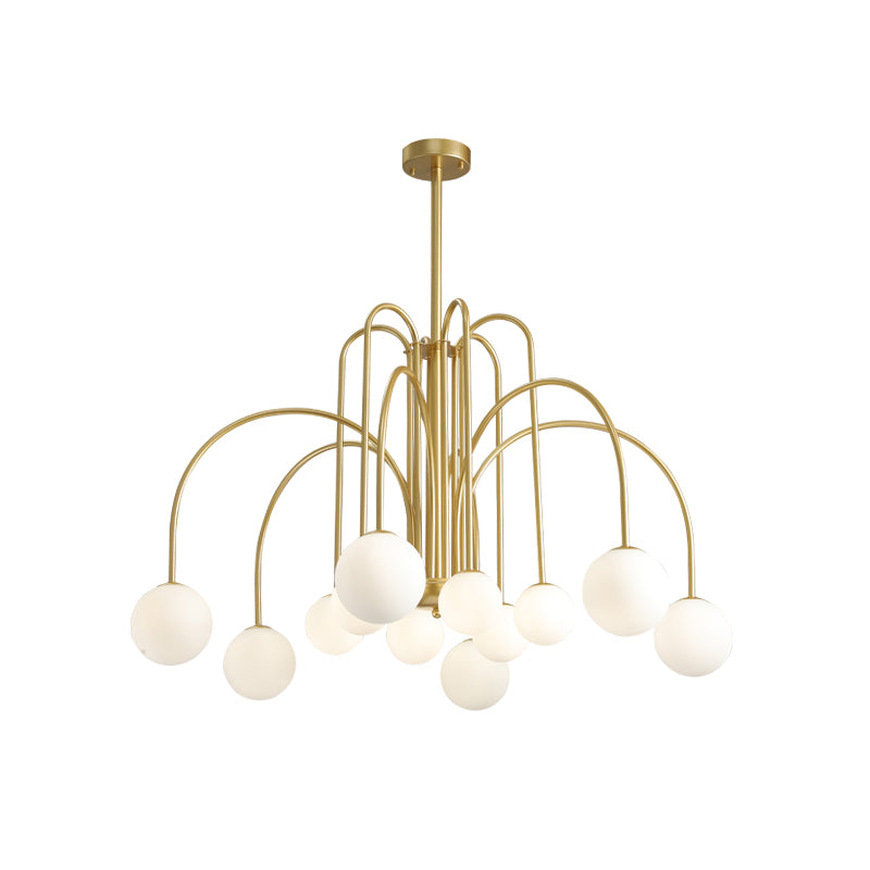 Lampadario opaco di vetro latte moderno di illuminazione lampadario moderno per la camera da letto del soggiorno