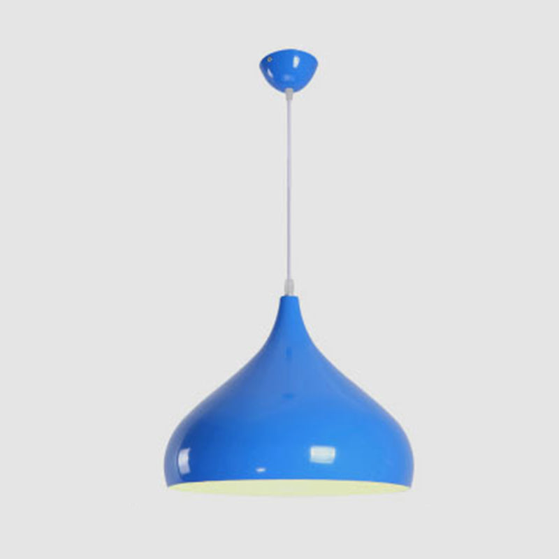 Metal Hanging Light Nordic Style Macron Color Pendant Light Conical Shape Hanging Light for Kitchen
