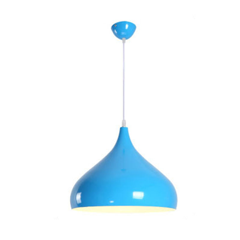 Metal Hanging Light Nordic Style Macron Color Pendant Light Conical Shape Hanging Light for Kitchen