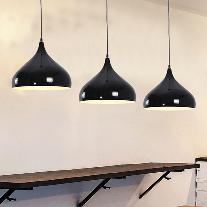 Metal Hanging Light Nordic Style Macron Color Pendant Light Conical Shape Hanging Light for Kitchen