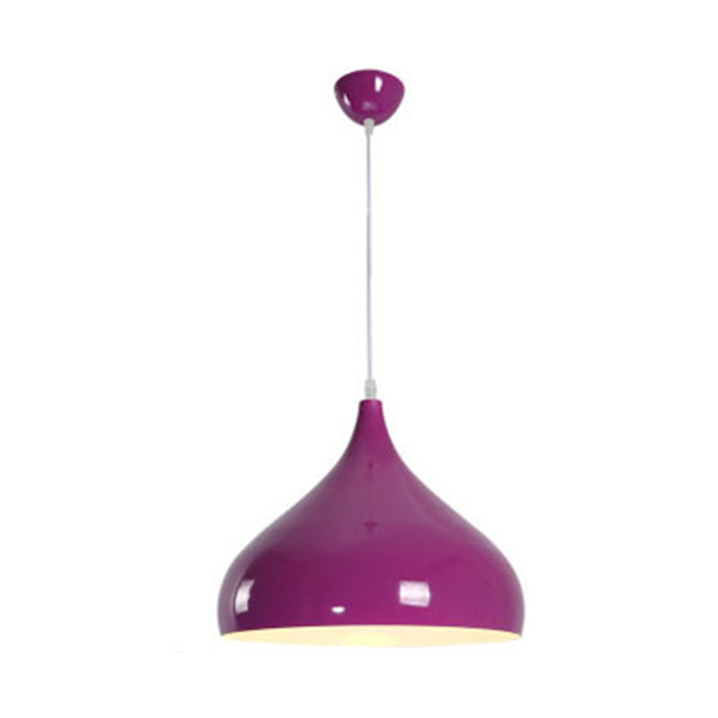 Metal Hanging Light Nordic Style Macron Color Pendant Light Conical Shape Hanging Light for Kitchen