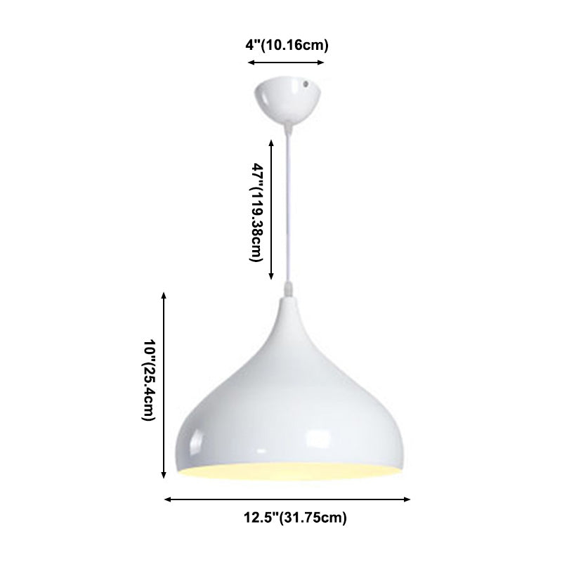Metal Hanging Light Nordic Style Macron Color Pendant Light Conical Shape Hanging Light for Kitchen