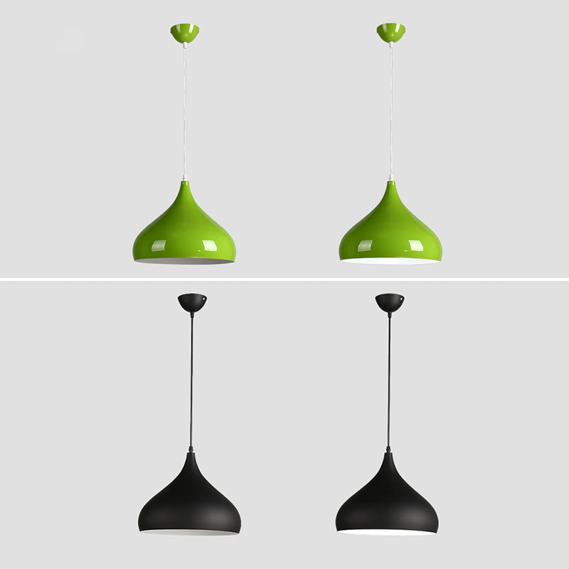 Metal Hanging Light Nordic Style Macron Color Pendant Light Conical Shape Hanging Light for Kitchen