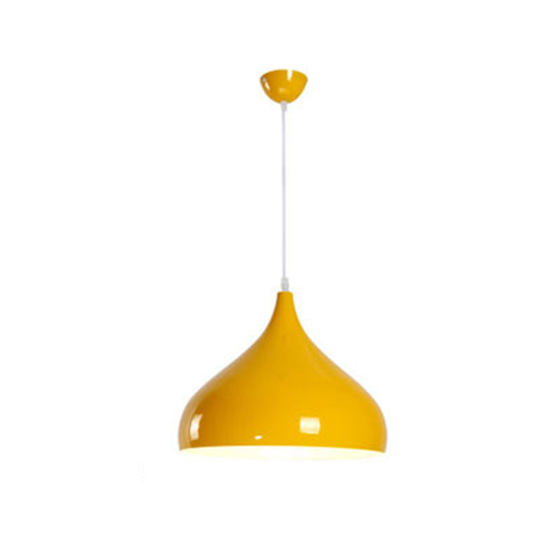Metal Hanging Light Nordic Style Macron Color Pendant Light Conical Shape Hanging Light for Kitchen