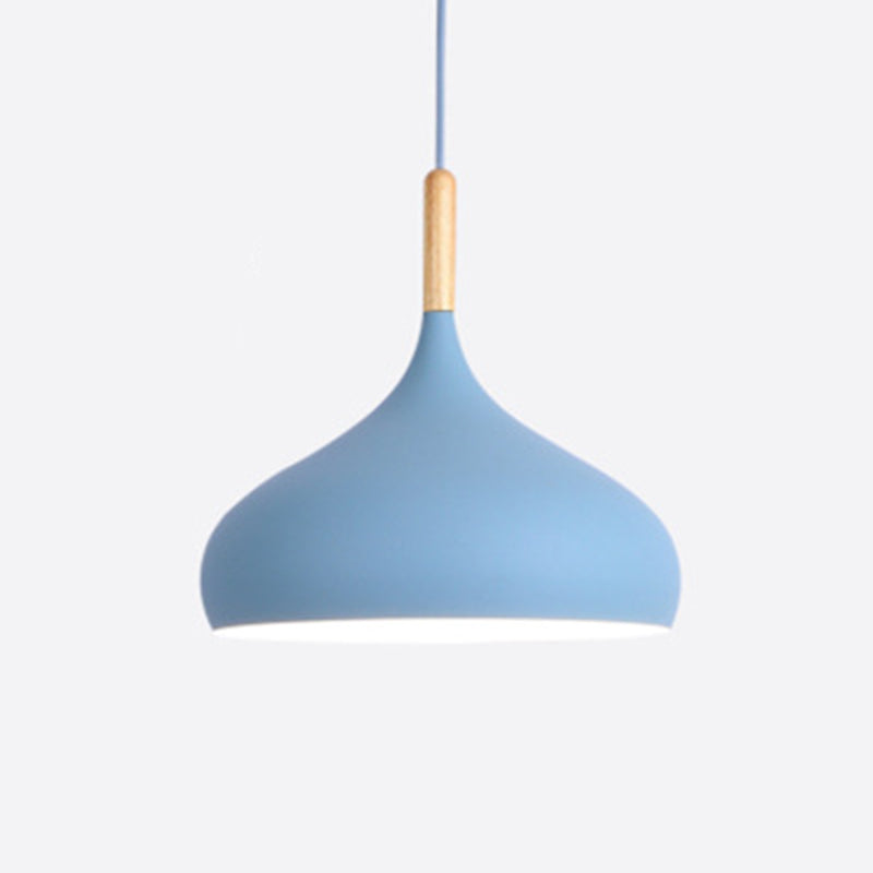 Metal Hanging Light Nordic Style Macron Color Pendant Light Conical Shape Hanging Light for Kitchen