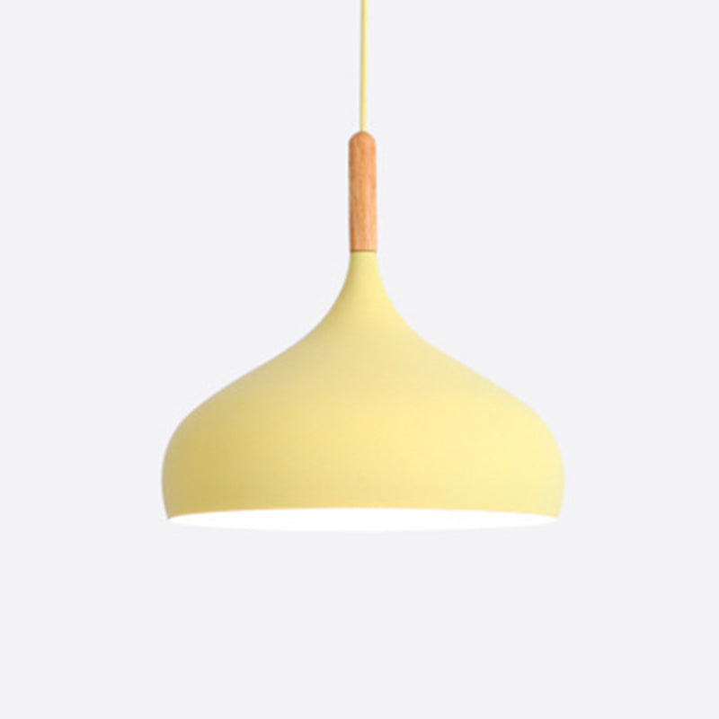 Metal Hanging Light Nordic Style Macron Color Pendant Light Conical Shape Hanging Light for Kitchen