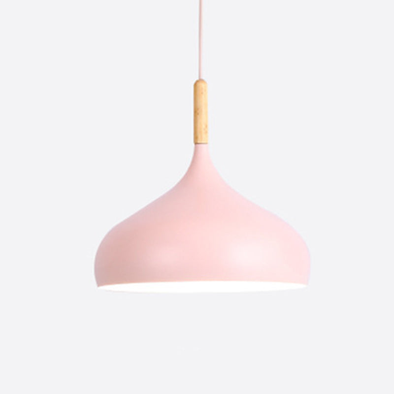 Metal Hanging Light Nordic Style Macron Color Pendant Light Conical Shape Hanging Light for Kitchen