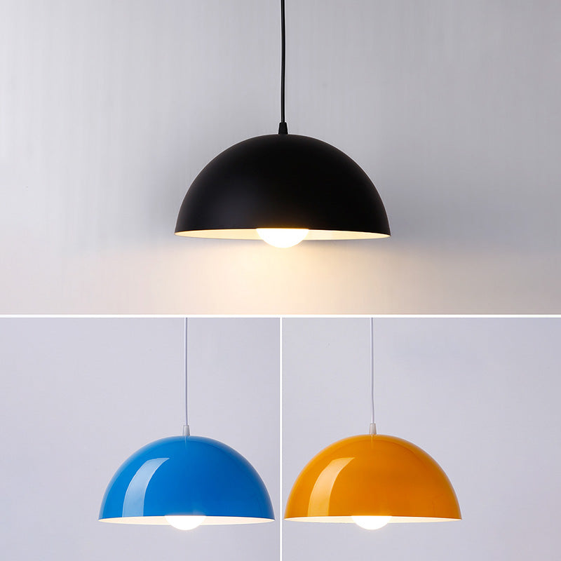 Luz colgante de metal estilo nórdico macron color colgante de colgante semicirclel luz colgante para cocina