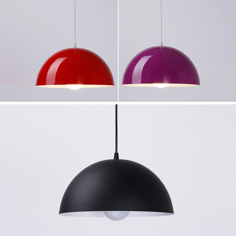 Luz colgante de metal estilo nórdico macron color colgante de colgante semicirclel luz colgante para cocina