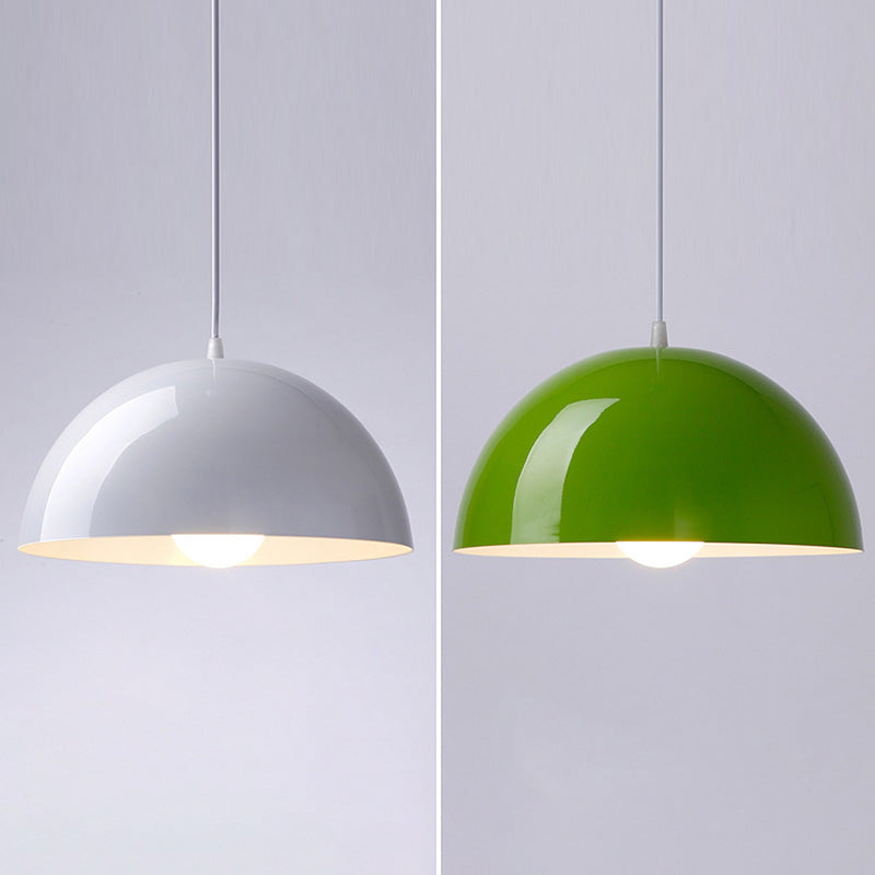 Luz colgante de metal estilo nórdico macron color colgante de colgante semicirclel luz colgante para cocina