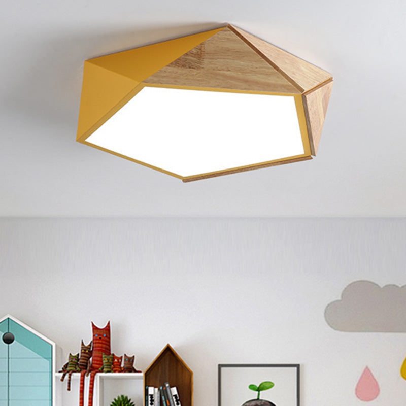 Nordic Style Kleurrijke Macaron Flush Mount Plafond Licht voor Kid's Room