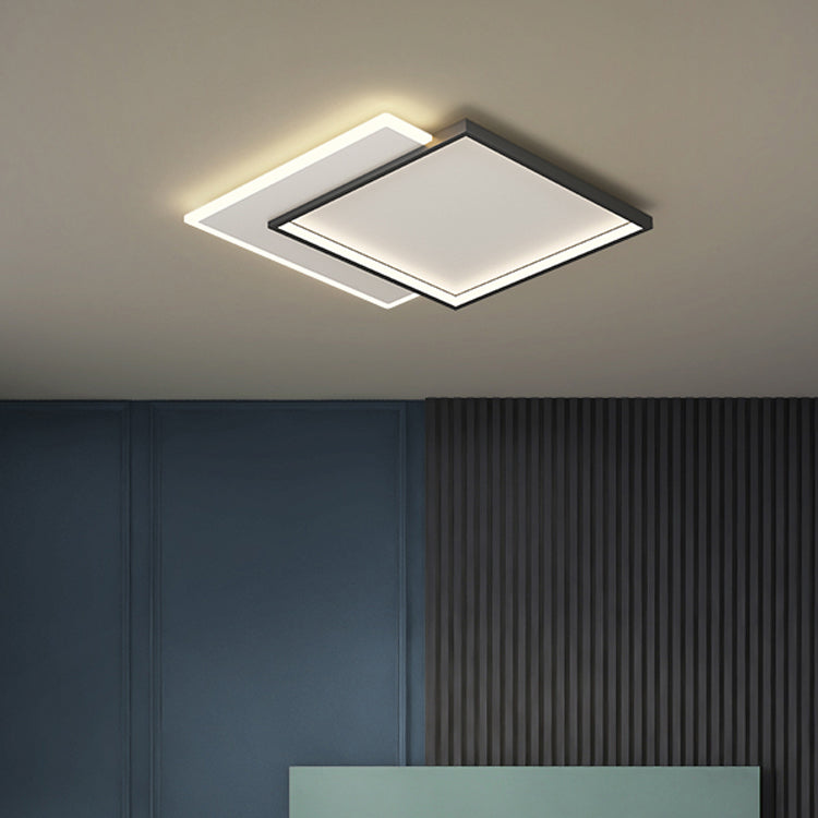 Rectangular Flush Mount Ceiling Light Fixtures for Living Room Study Room