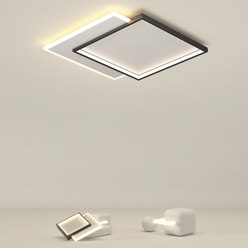 Rectangular Flush Mount Ceiling Light Fixtures for Living Room Study Room
