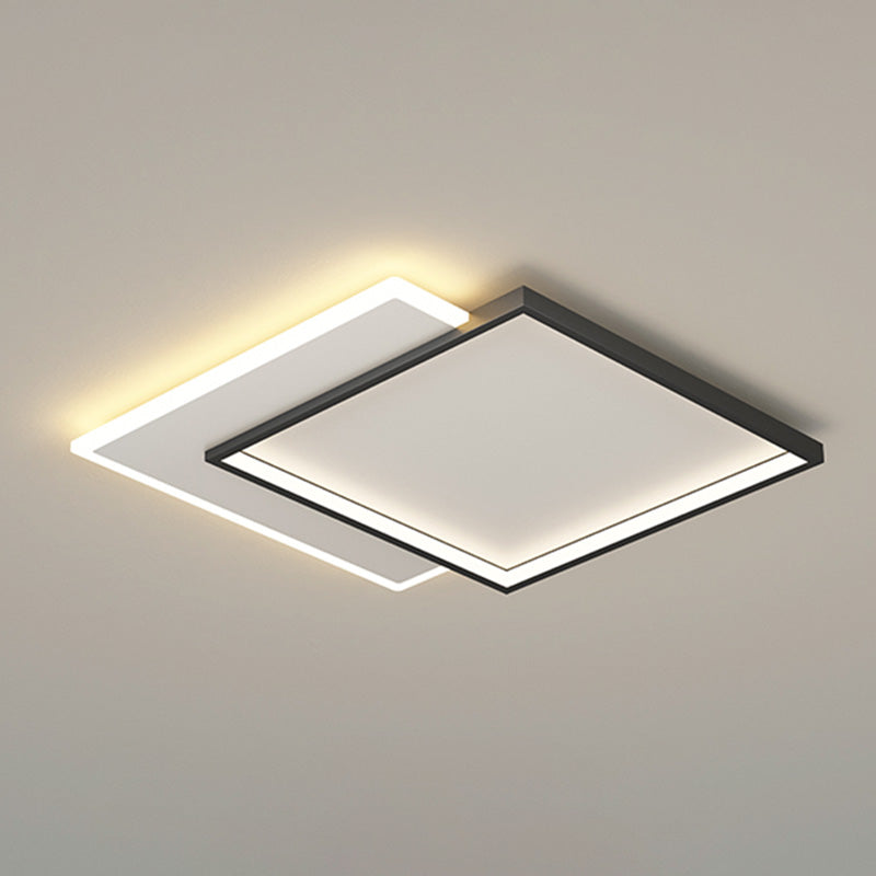 Rectangular Flush Mount Ceiling Light Fixtures for Living Room Study Room