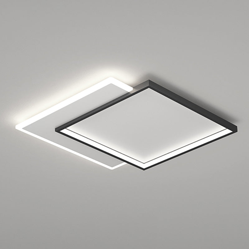 Rectangular Flush Mount Ceiling Light Fixtures for Living Room Study Room