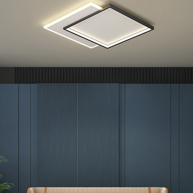 Rectangular Flush Mount Ceiling Light Fixtures for Living Room Study Room