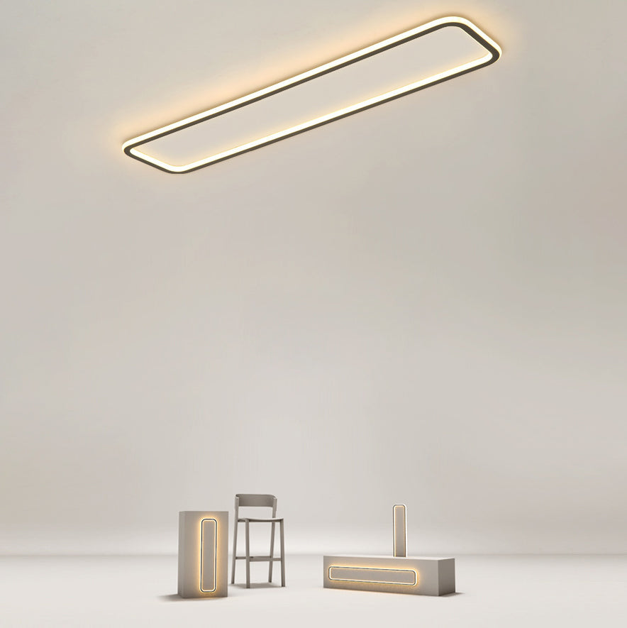 Rechthoekige Flush Mount Plafond Licht met Acryl Shade voor Woonkamer Restaurant