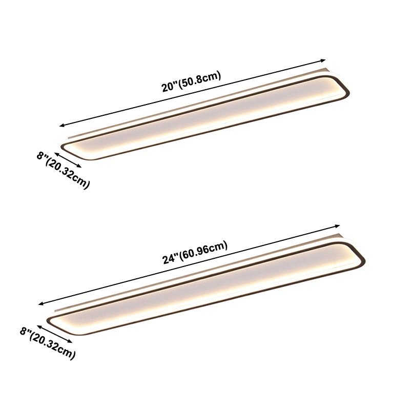Rechthoekige Flush Mount Plafond Licht met Acryl Shade voor Woonkamer Restaurant