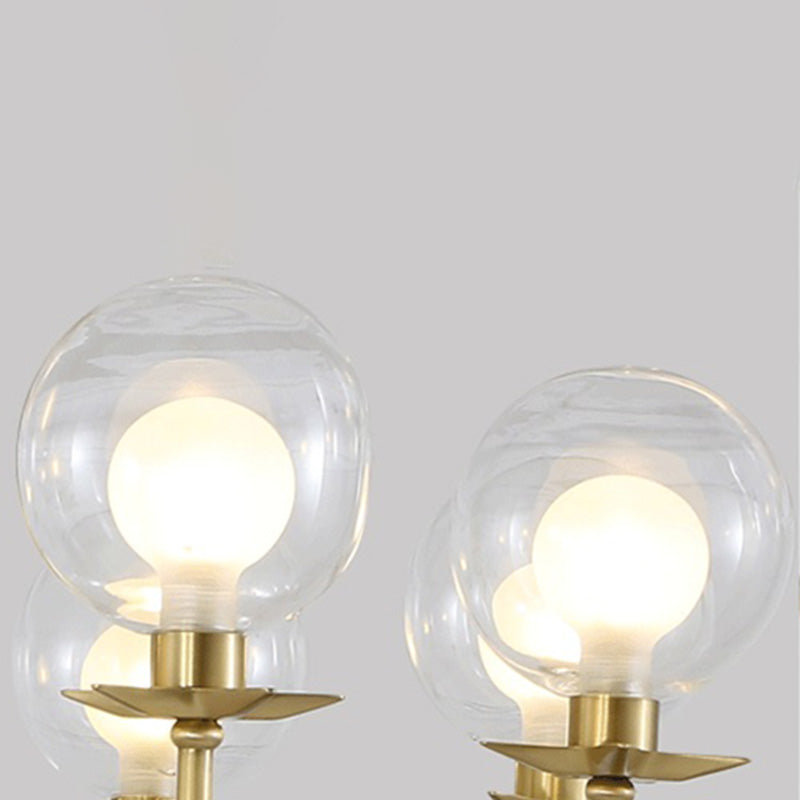 2 bulbos Cantidad Candelier opcional Tono de vidrio transparente Estilos modernos para dormitorio de comedor