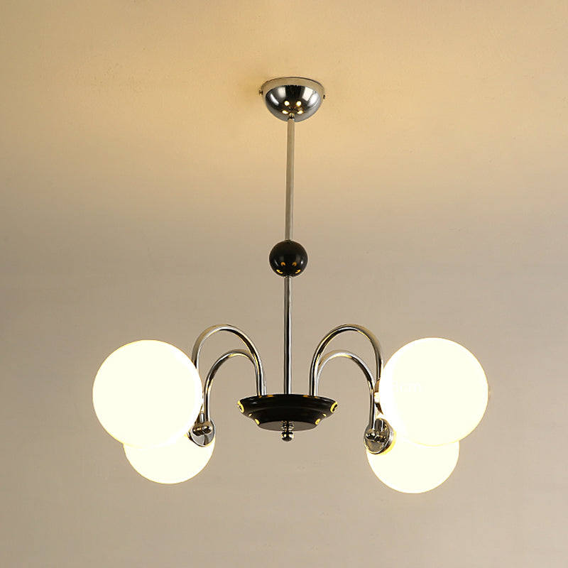 Luces de lámpara moderna con vidrio de ópalo blanco esmerilado para el dormitorio del comedor