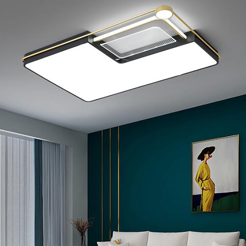 DEL Flush Mount Ceiling Light Fixtures with Iron Art for Living Room Restaurant