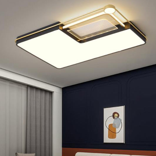 DEL Flush Mount Ceiling Light Fixtures with Iron Art for Living Room Restaurant