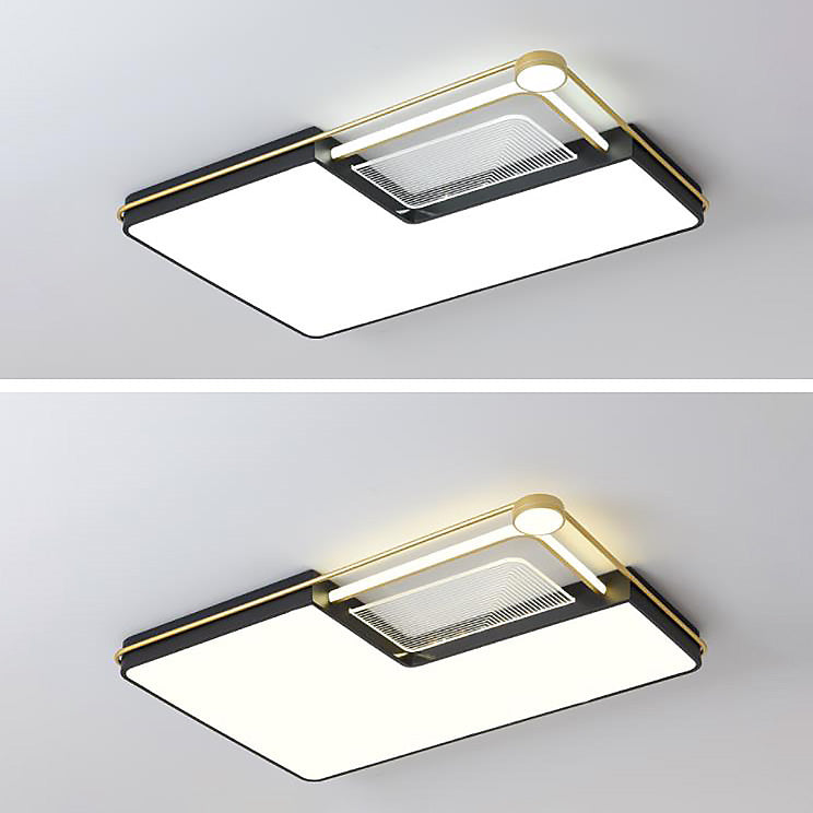 DEL Flush Mount Ceiling Light Fixtures with Iron Art for Living Room Restaurant