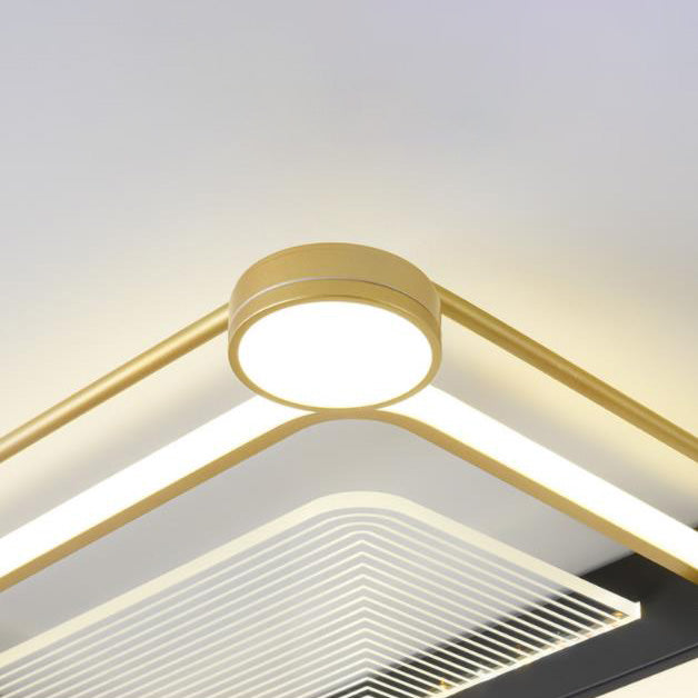 DEL Flush Mount Ceiling Light Fixtures with Iron Art for Living Room Restaurant