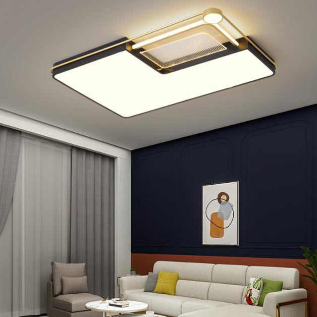 DEL Flush Mount Ceiling Light Fixtures with Iron Art for Living Room Restaurant