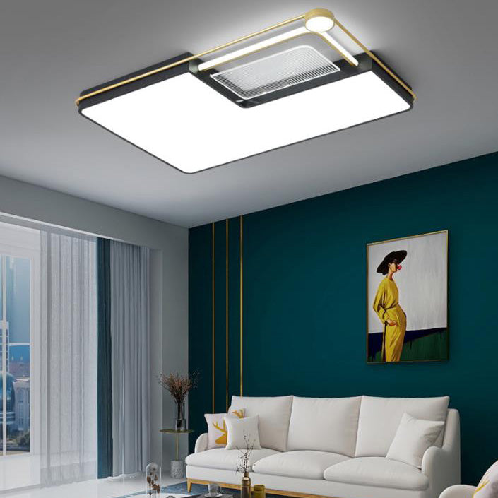 DEL Flush Mount Ceiling Light Fixtures with Iron Art for Living Room Restaurant