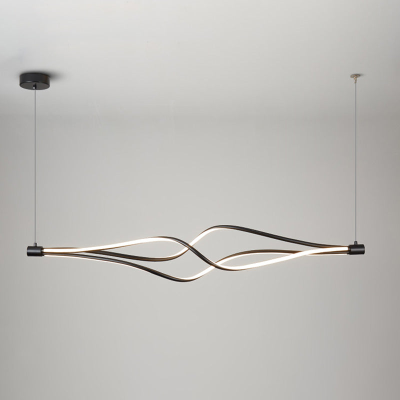 Modern Chandeliers For Foyer Wave Suspension Light LED Pendant Light Fixtures