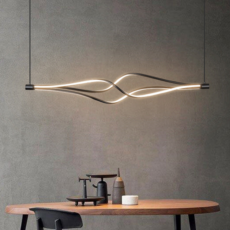 Modern Chandeliers For Foyer Wave Suspension Light LED Pendant Light Fixtures