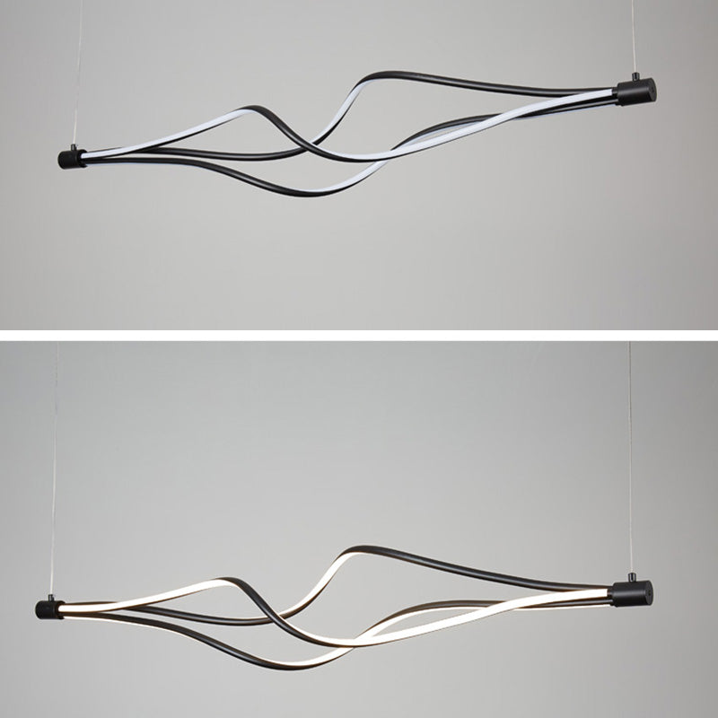 Modern Chandeliers For Foyer Wave Suspension Light LED Pendant Light Fixtures