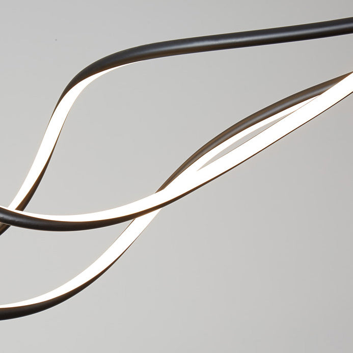 Modern Chandeliers For Foyer Wave Suspension Light LED Pendant Light Fixtures