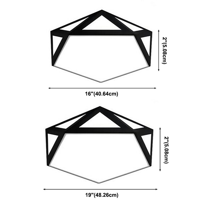 Luz de techo de montaje geométrico creativo Lámpara de macaron de colores para la habitación de Kid