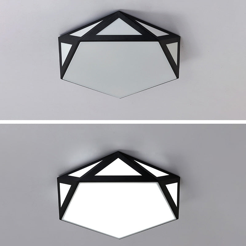 Creative Geometric Flush Mount Ceiling Light Colorful Macaron Lamp for Kid's Room